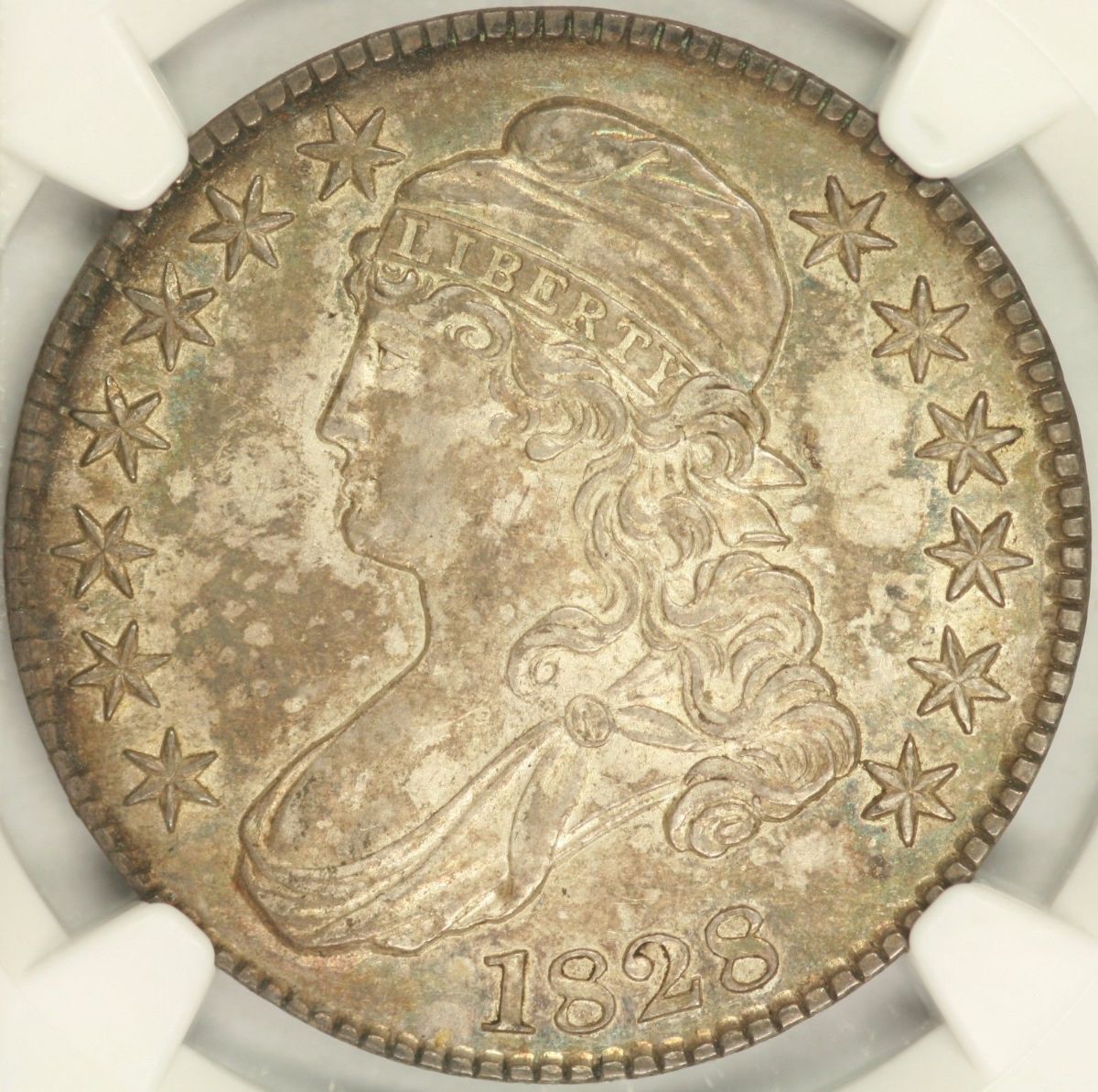 1828-Dark-Toned-Capped-Bust-Half-Dollar---Overton-118-R3
